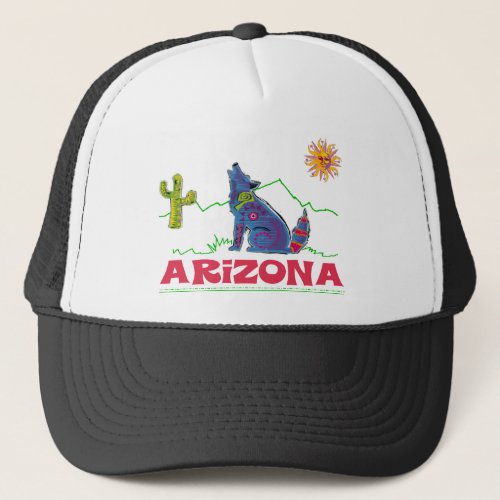 Arizona Coyote Howl Trucker Hat