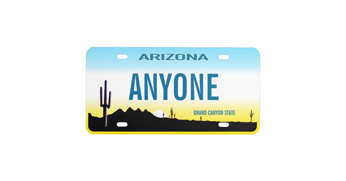 Arizona Custom License Plate Zazzle