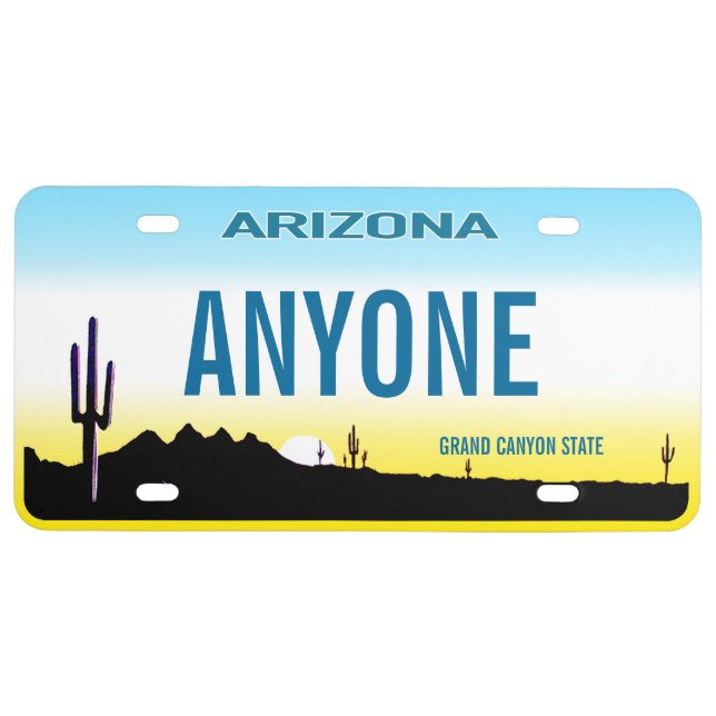 Arizona Custom License Plate (Front)