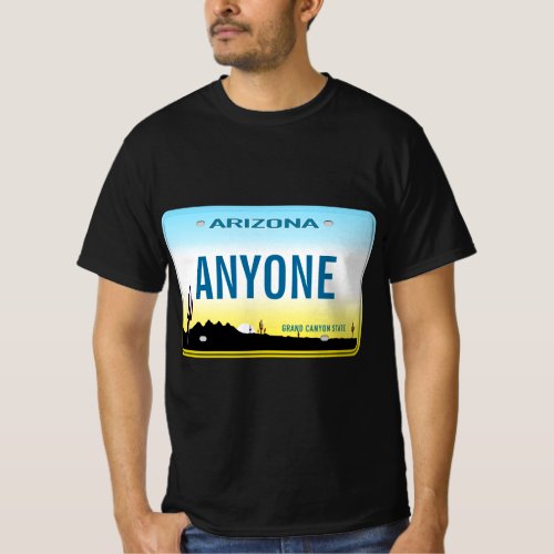 Arizona Custom License Plate T_Shirt
