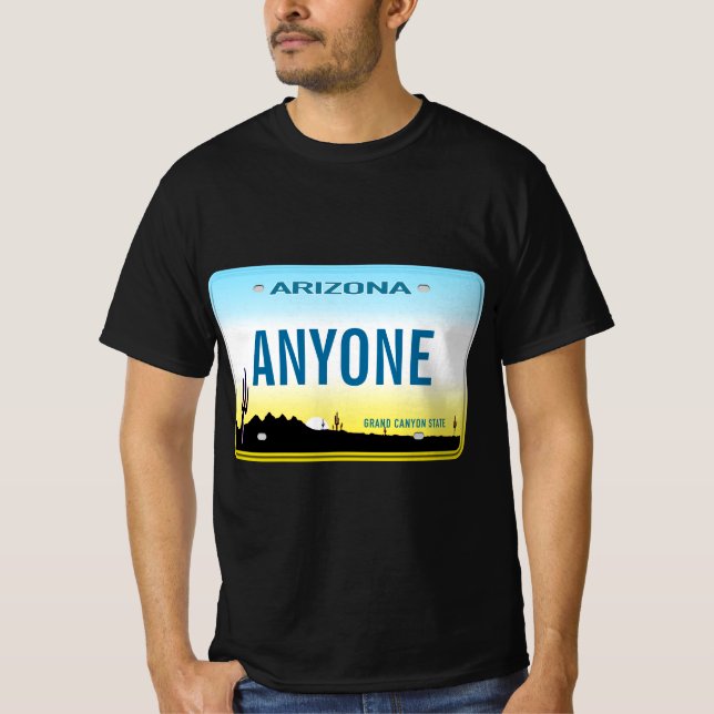 Arizona Custom License Plate T-Shirt (Front)