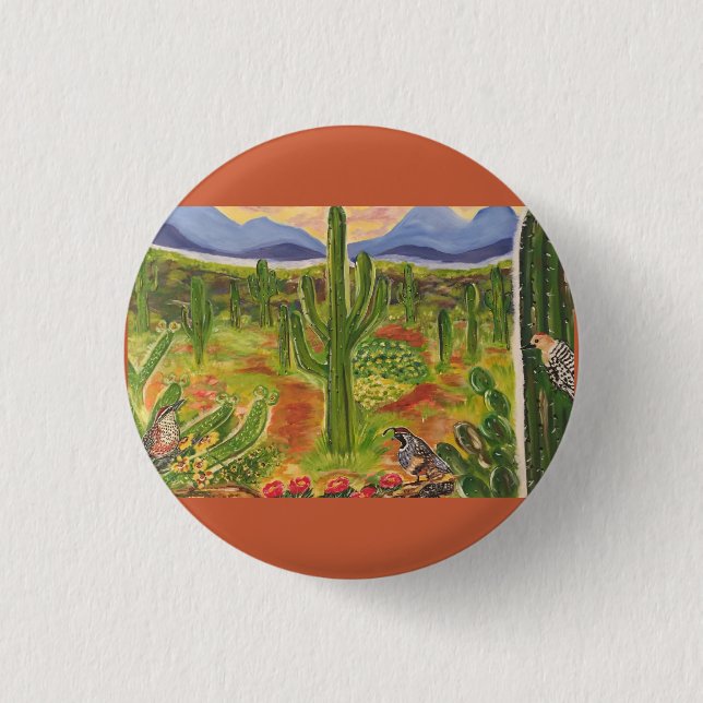 Arizona Desert Art Button (Front)