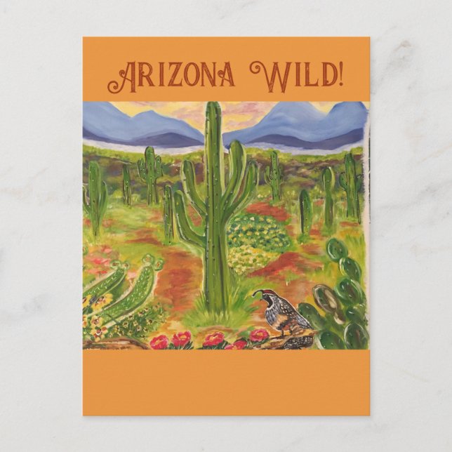 Arizona Desert Art Postcard (Front)