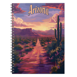 Arizona desert at night notebook
