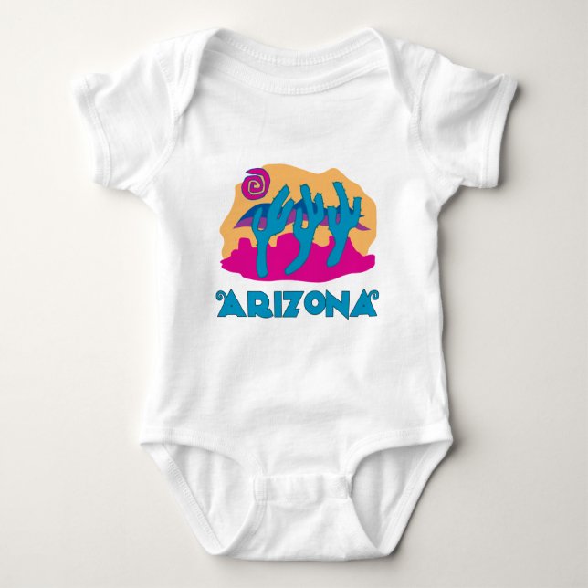 Arizona Desert Blue Baby Bodysuit (Front)