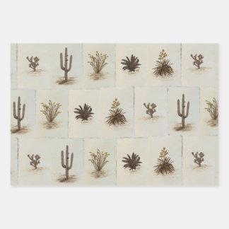 Arizona Desert Cacti Wrapping Paper Sheets