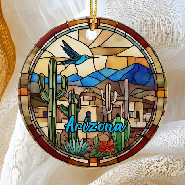 Arizona Desert Cactus  Ceramic Ornament (Creator Uploaded)