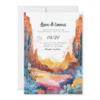Arizona Desert Cactus landscape Wedding Invitation