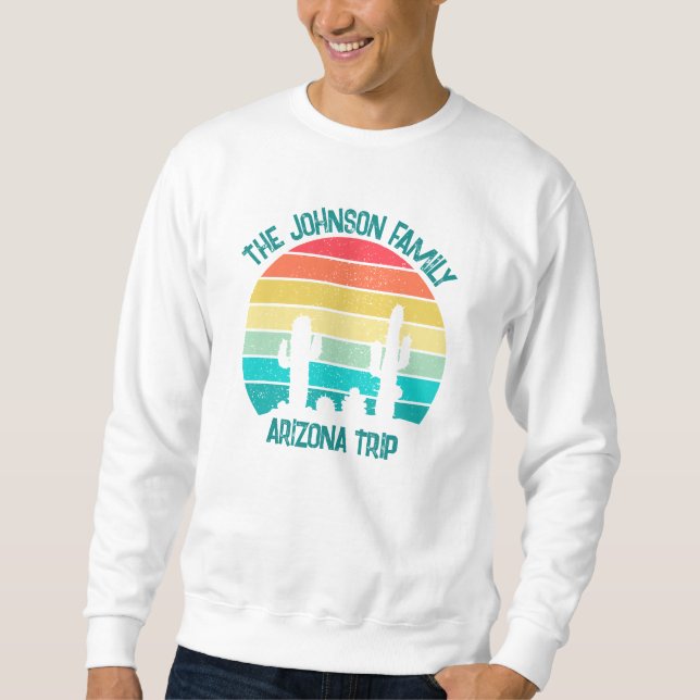 Arizona Desert Cactus Sunset Custom Vacation Sweatshirt (Front)