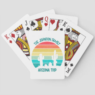 Arizona Desert Cactus Sunset Personalized Poker Cards