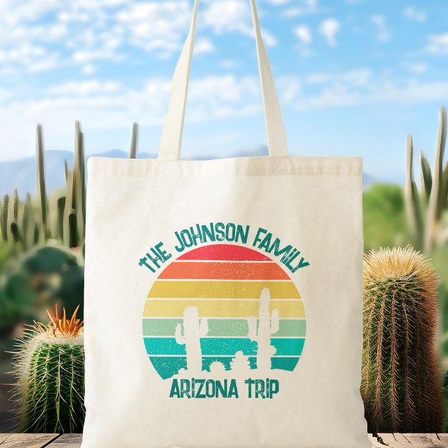 Arizona Desert Cactus Sunset Personalized Tote Bag (Creator Uploaded)
