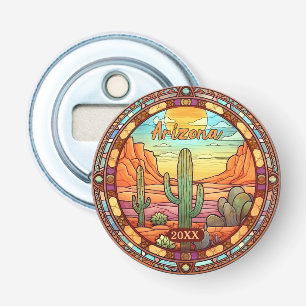 Arizona Desert Cactus Watercolor Bottle Opener