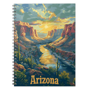Arizona desert cliffs notebook