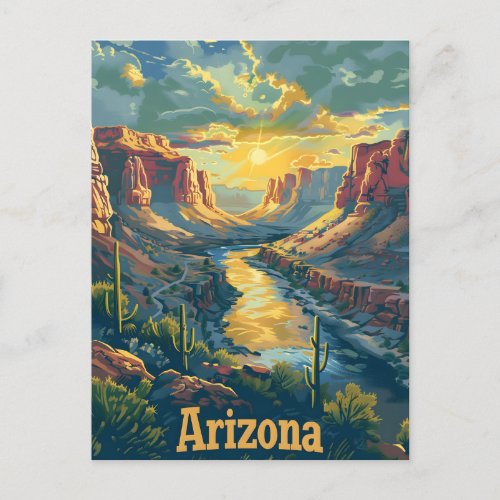 Arizona desert cliffs postcard