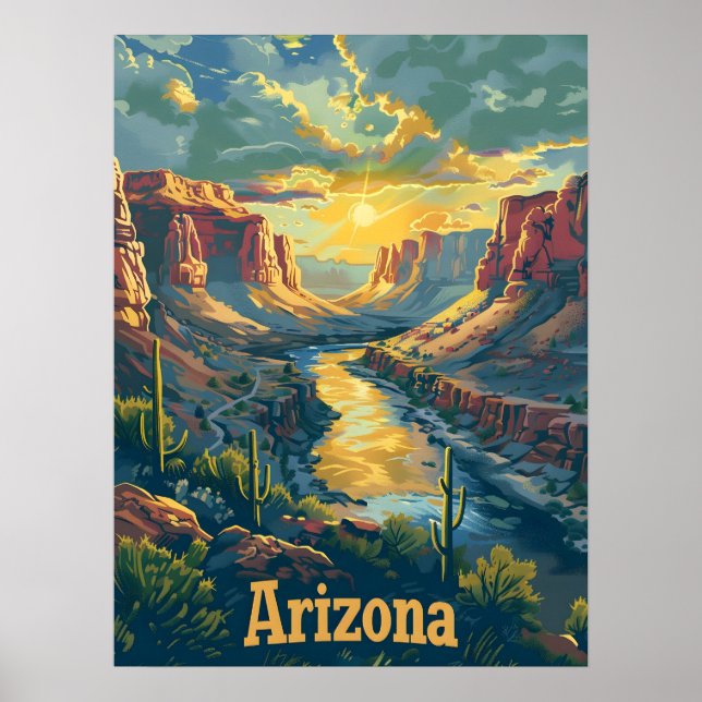 Arizona desert cliffs poster (Front)