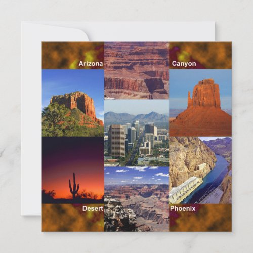 Arizona Desert Collage Invitation