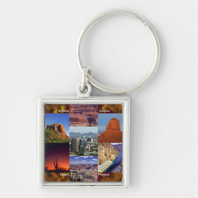 Arizona Desert Collage Keychain (Front)