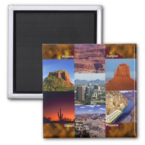 Arizona Desert Collage Magnet