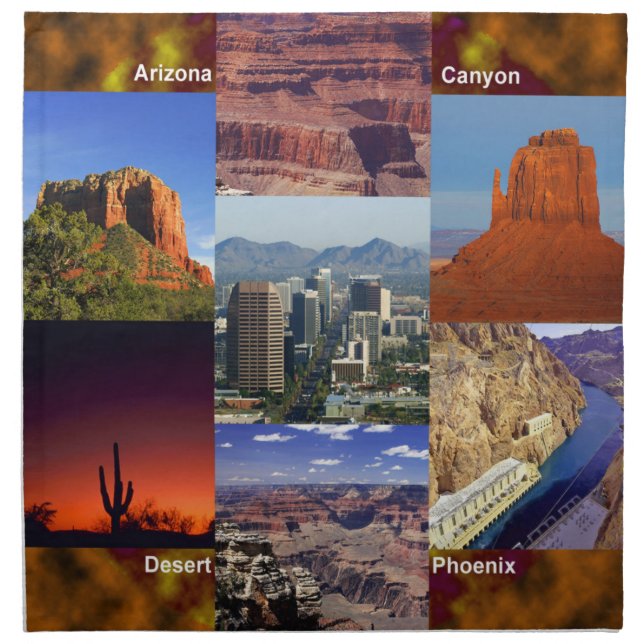 Arizona Desert Collage Napkin (Front)