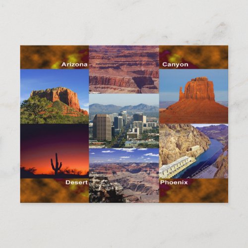 Arizona Desert Collage Postcard