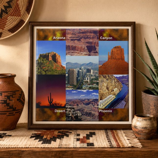 Arizona Desert Collage Tile (Arizona Desert Collage Tilw)