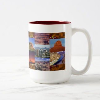 Arizona Desert Collage Two-Tone Coffee Mug