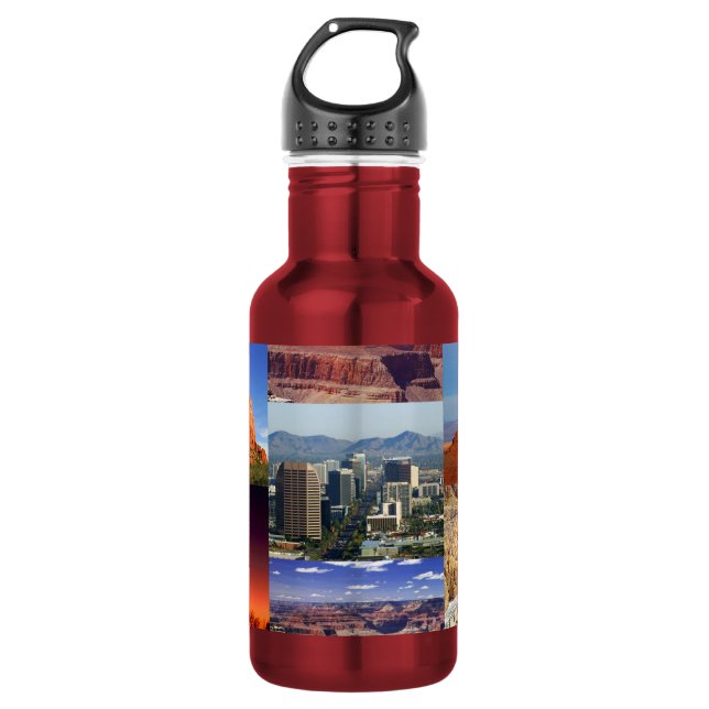 Arizona Desert Collage Water Bottle (Front)