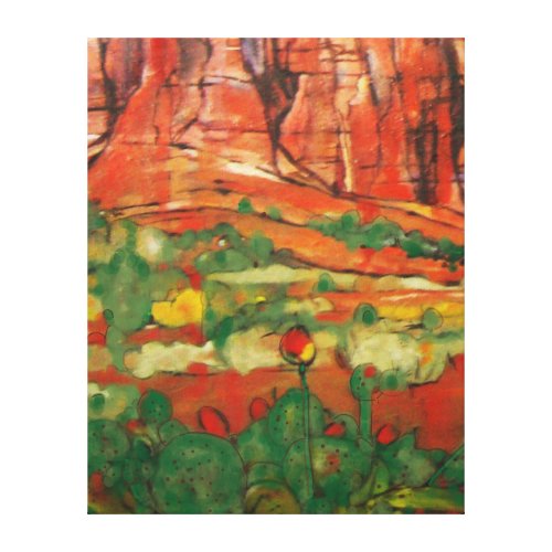 Arizona Desert Contemporary Colorful Canvas Print
