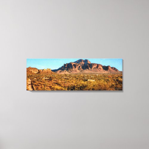 Arizona Desert Dirt Road Superstion Mountain Canvas Print