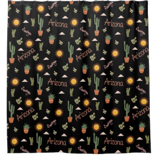 Arizona Desert Dreaming Cactus Sun Shower Curtain