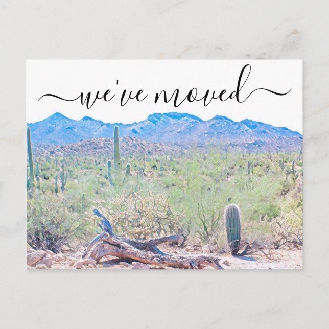 Arizona Desert Moving Announcement Postcard (Front)
