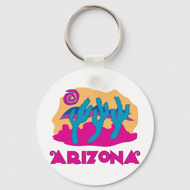 Arizona Desert Pink Keychain (Front)