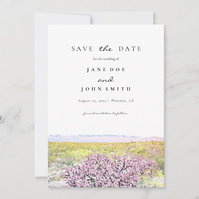 Arizona Desert Save The Date (Front)