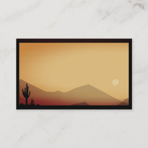 Arizona Desert Scene on a Business Card