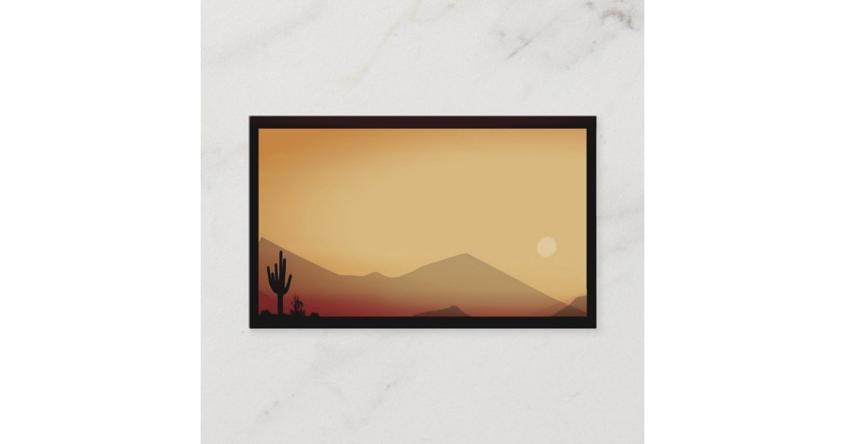 Arizona Desert Scene on a Business Card | Zazzle