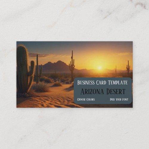 Arizona Desert Sunset Landscape Business Card