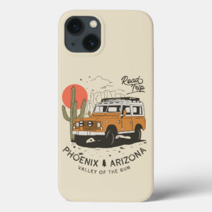 Arizona Desert Sunset Road Trip Cactus Phoenix iPhone 13 Case