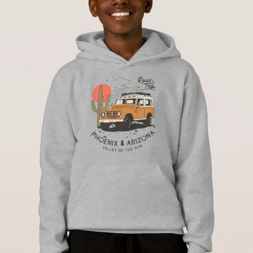 Arizona Desert Sunset Road Trip Cactus Phoenix Hoodie