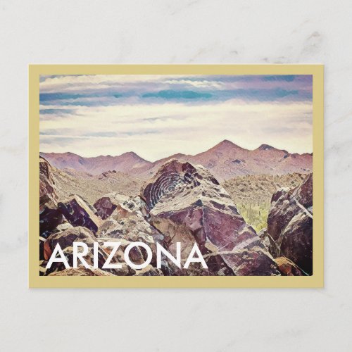 Arizona Desert Vintage Travel Postcard