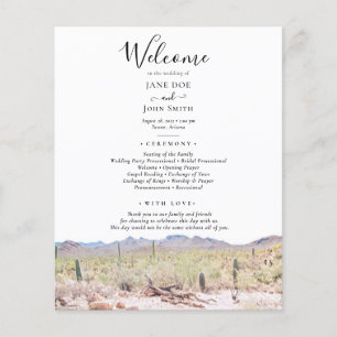 Arizona Desert Wedding Program Flyer