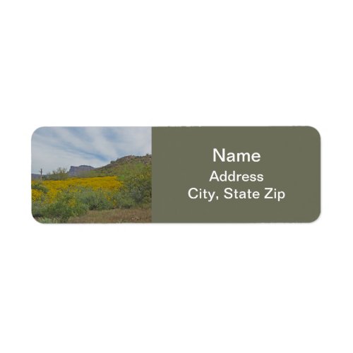 Arizona Desert Yellow Flower Southwest Wildflowers Label