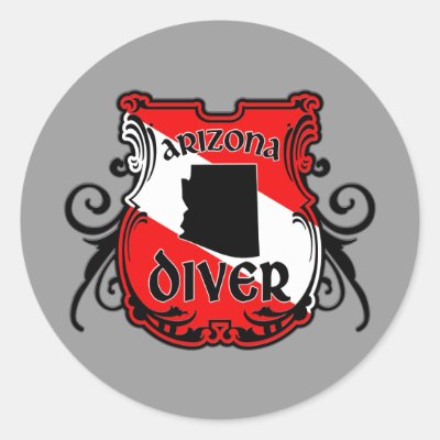 Arizona Diver Classic Round Sticker