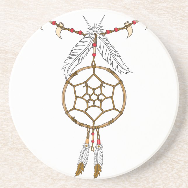 Arizona Dream Catcher Sandstone Coaster (Front)