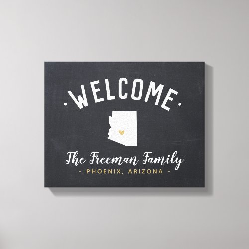 Arizona Family Monogram Welcome Sign