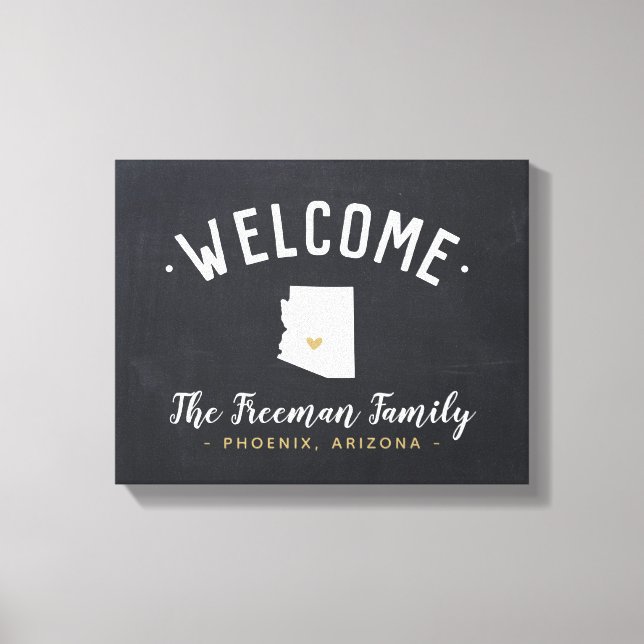 Arizona Family Monogram Welcome Sign (Front)