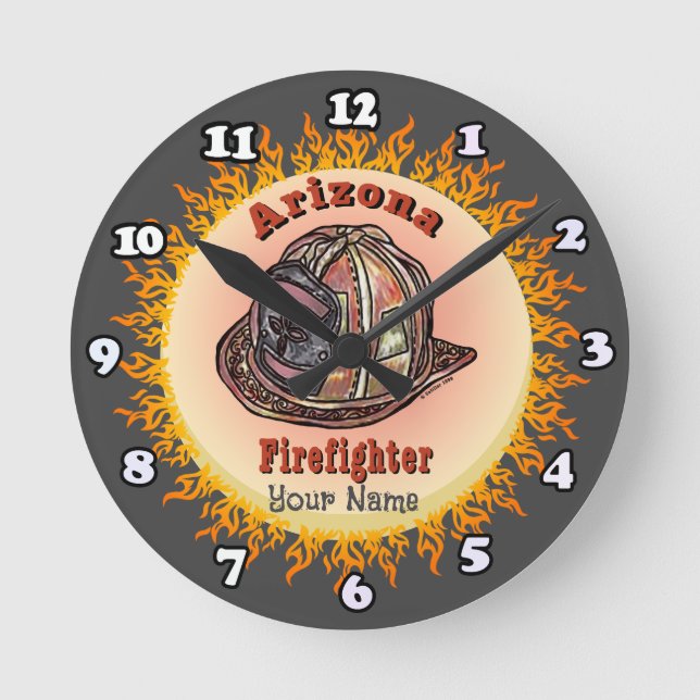 Arizona Firefighter  clock (Front)