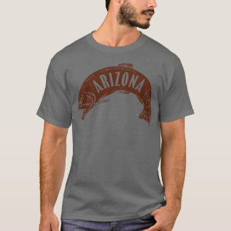 Arizona Fish Wordmark Brown T-Shirt