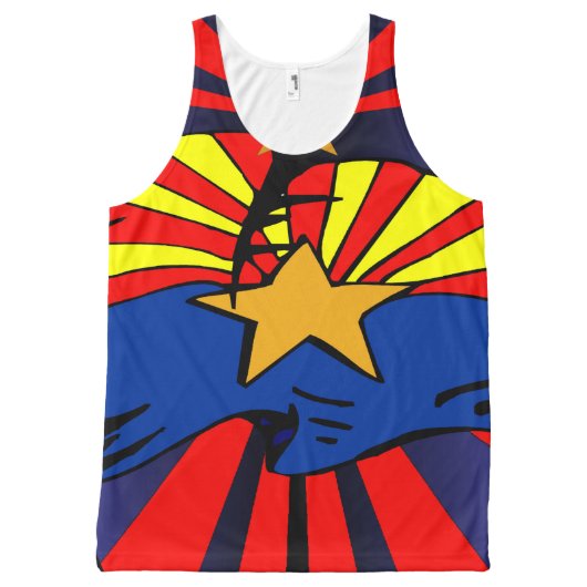 Arizona Flag All-Over-Print Tank Top (Front)