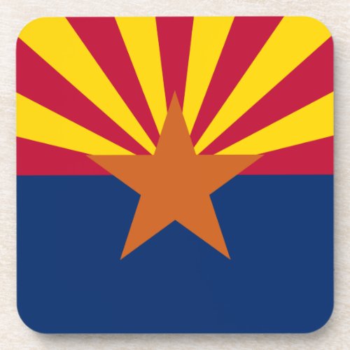 Arizona Flag American The Copper State Beverage Coaster