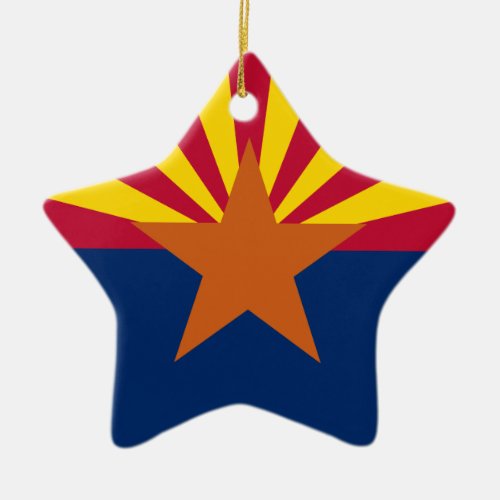 Arizona Flag American The Copper State Ceramic Ornament